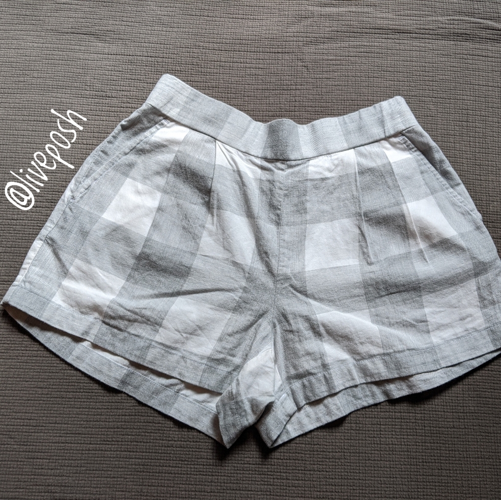NWOT LOU & GREY Plaid Flannel Gray Shorts